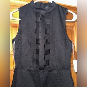 NWT Charlotte Russe sexy black daring ladder cutout bodycon dress